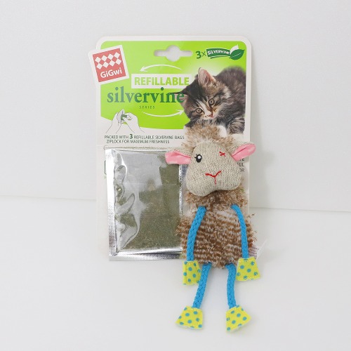기그위 고양이 장난감 바스락 양 실버바인 잎 리필(3입)