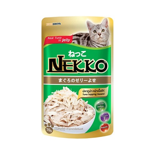 네코 젤리 파우치 참치토핑 닭고기 습식간식 70g