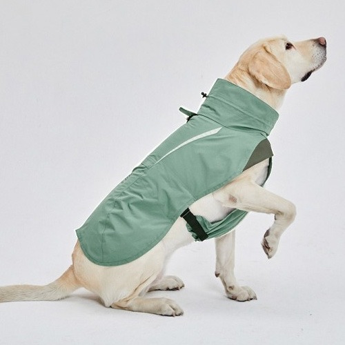 슈펫 윈드레인우비 바람막이형 강아지옷 (카키)